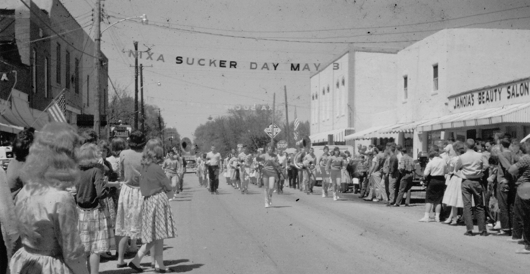 band in Sucker Day parade