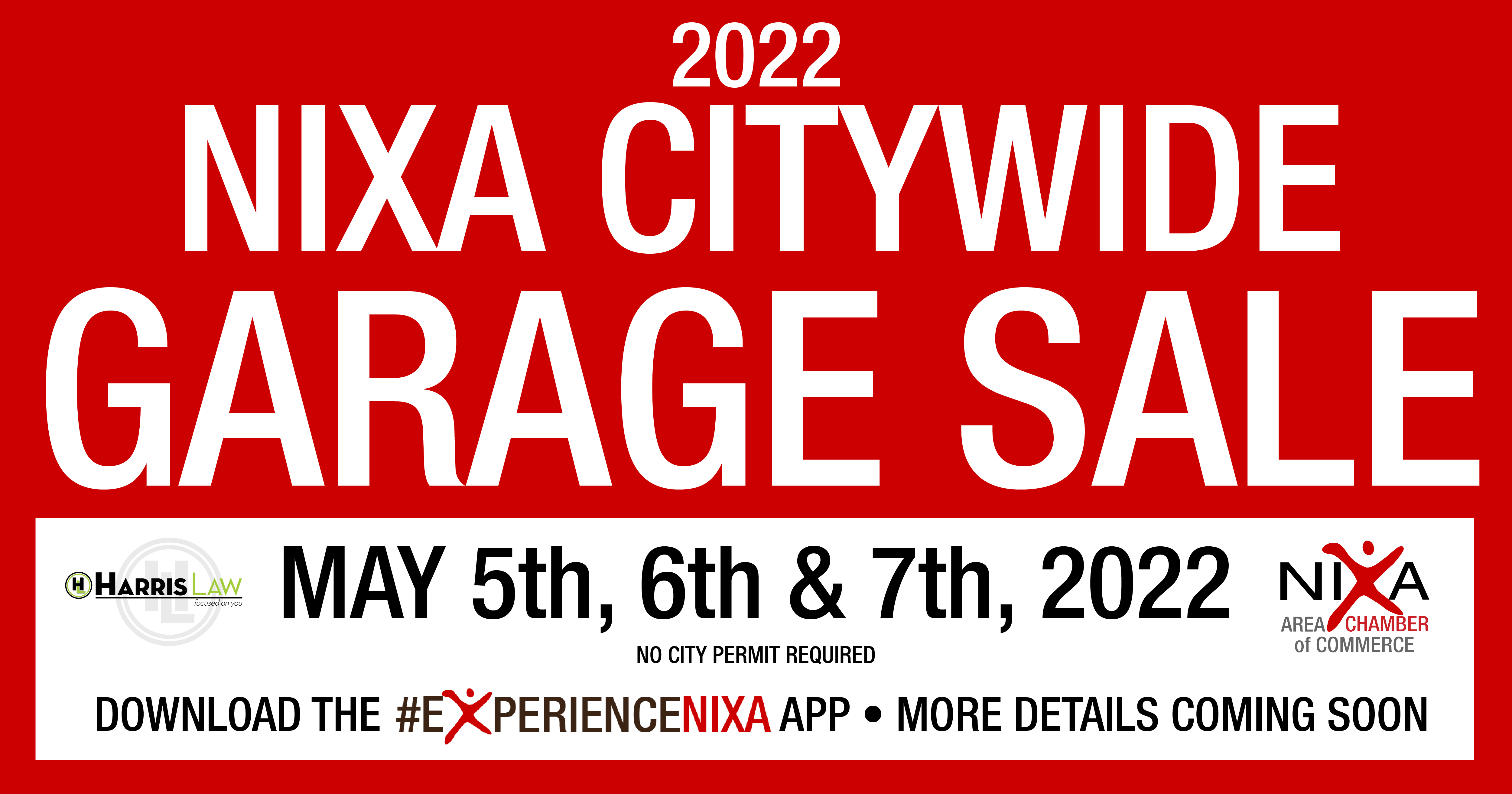 garage sale save a date 2022
