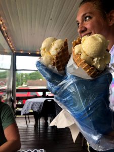 Homemade ice cream served at Willow Tree in Robbinsville, NC