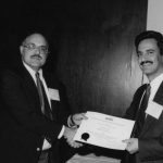 Gary Marchionnini receives Best JASIS Paper Award from Donald W. Kraft (JASIS editor)