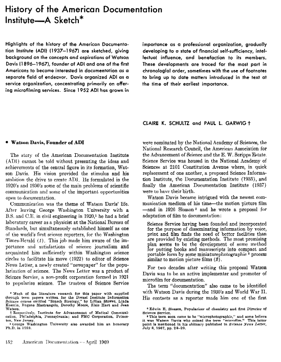 ASIS&T at 85 Association for Information Science and Technology ASIS&T