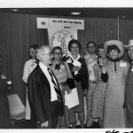 Stephanie Norman and Jim Cretsos (both on far right) promoting the 1978 Mid-Year Meeting