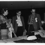 Murray Turoff (r) explaining computerized conferencing
