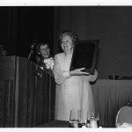 Frances Howard receiving special award honoring the late Senator Hubert Humphrey