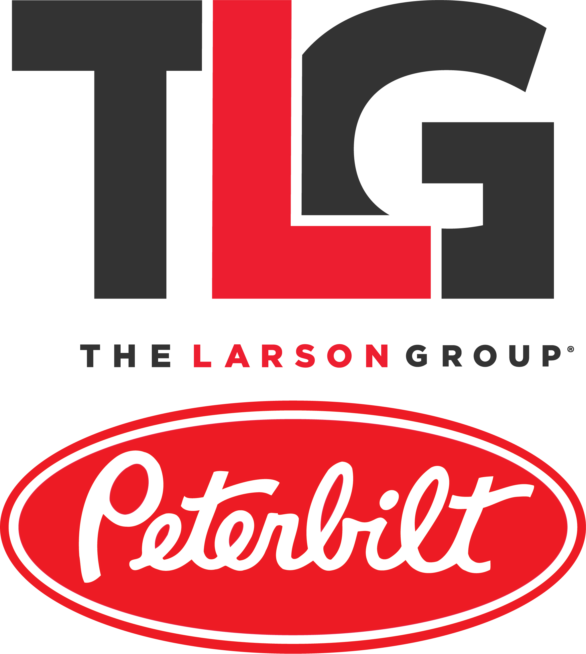 TLG &amp; Peterbilt Logo- use for 2023 partnership printing - Vert