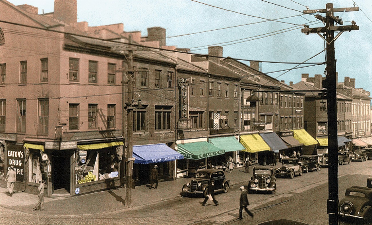 Historic image of Downtown Newburyport.