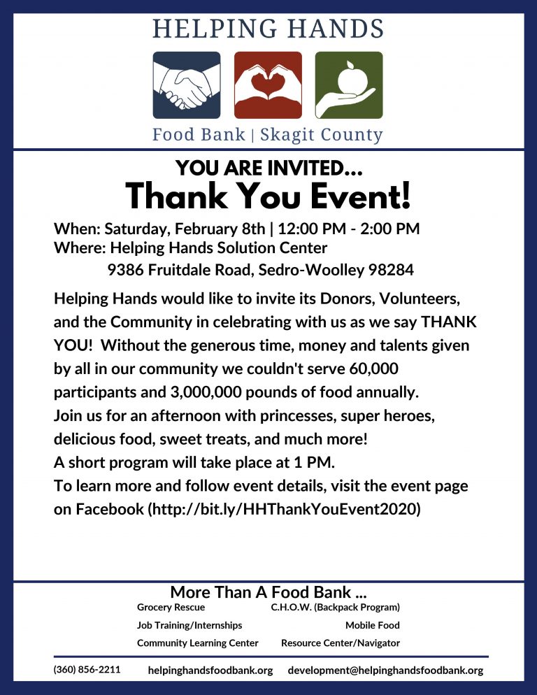 Community Thank You Event Hosted by Helping Hands Food Bank - Mount ...