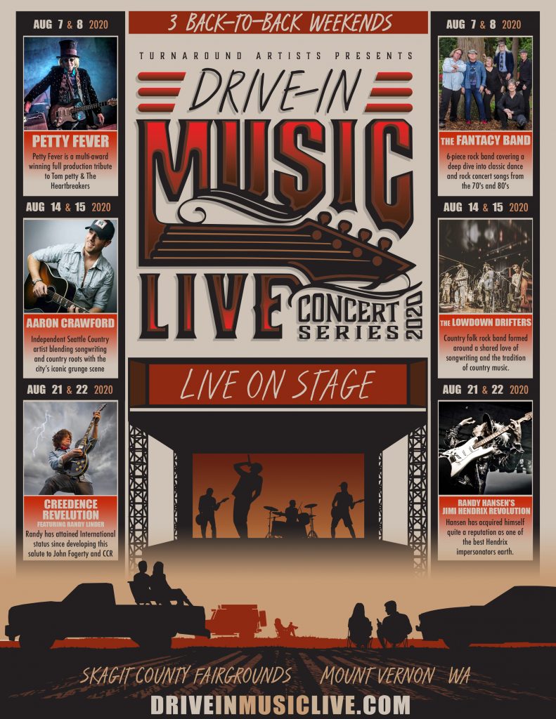 Drive in Concert Series this August the Fairgrounds! Mount Vernon