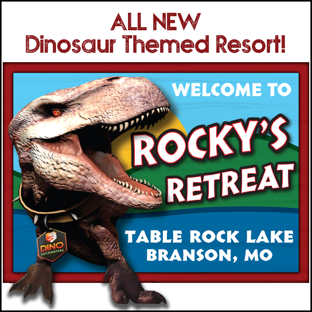 Dinosaur themed resort table rock lake