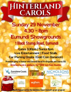 2020 Hinterland Carols Event Sunday 29th November
