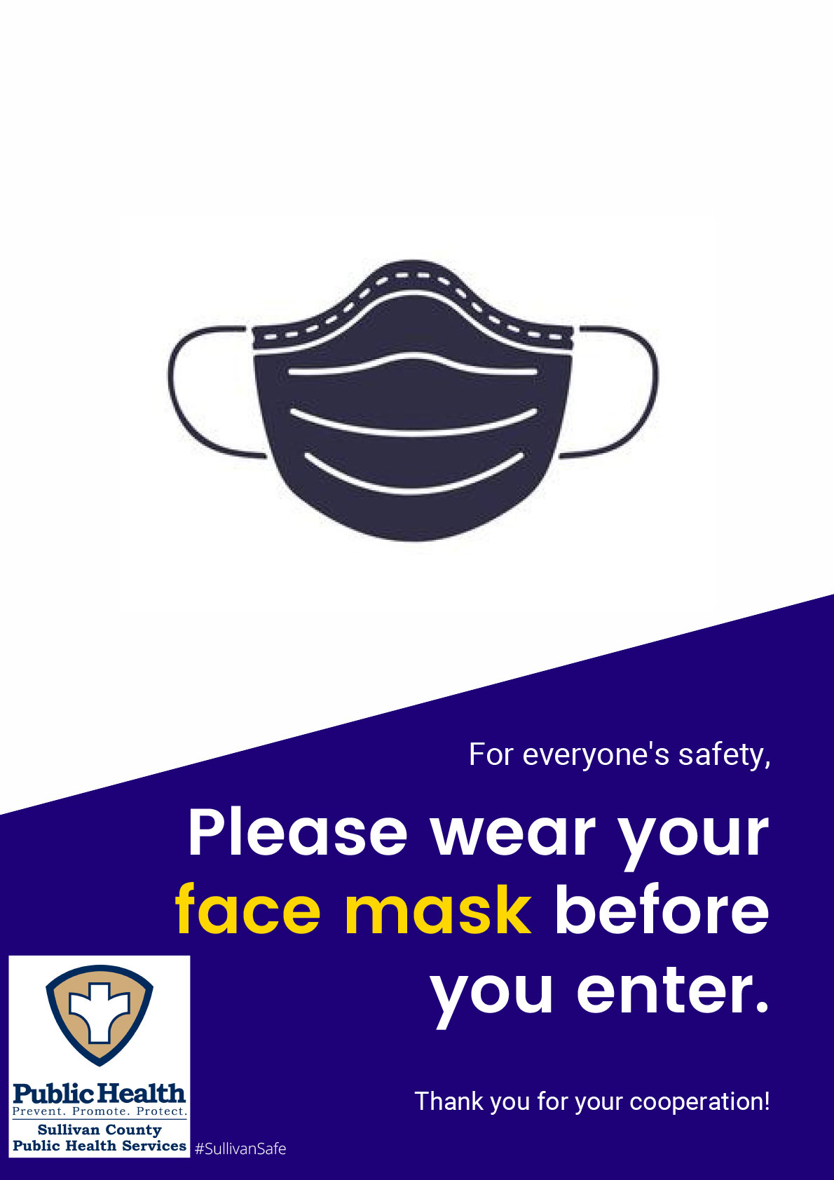 please wear your face mask