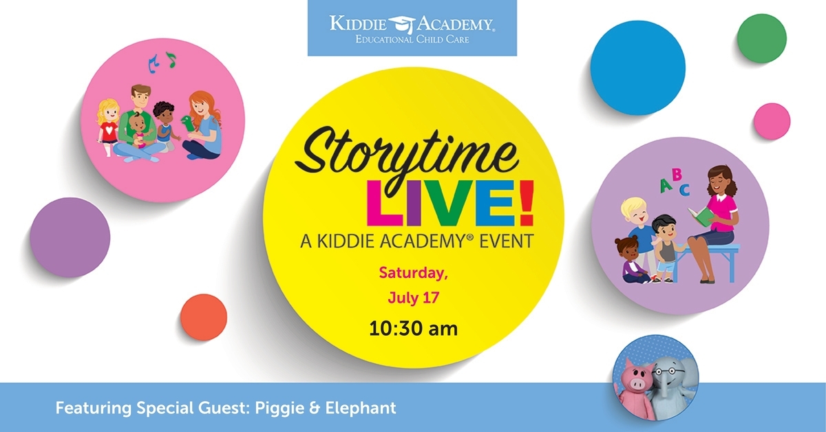 Graphic for Storytime Live at Kiddie Academy of Lemont's Grand Opening