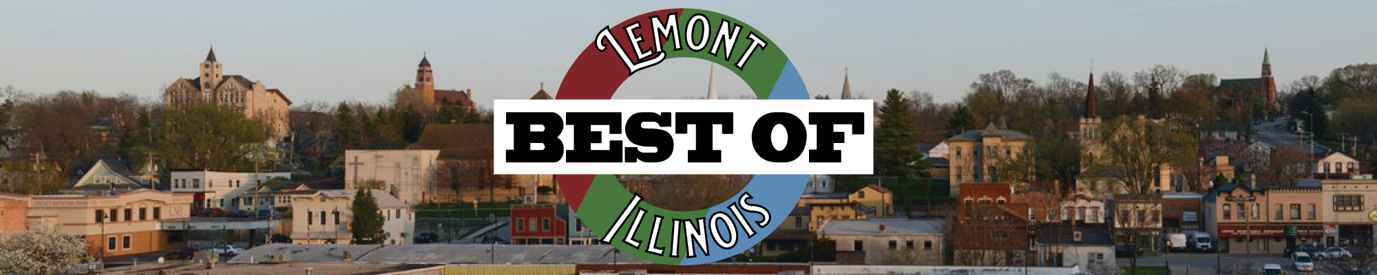 Skyline of Lemont, with Best of Lemont logo on front