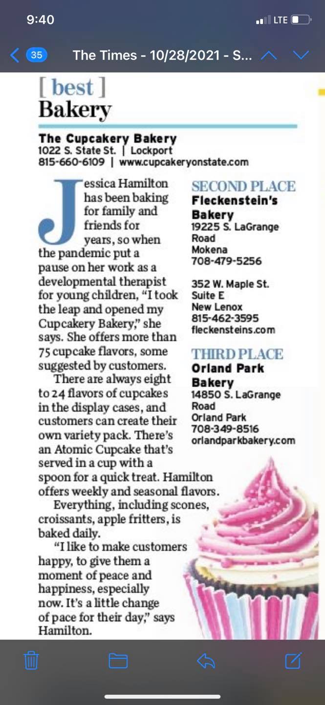 Article about Southland's Best Bakery - The Cupcakery