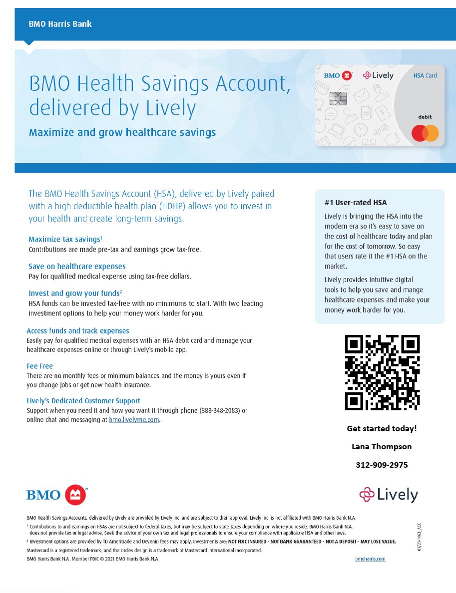 Flier from BMO about Lively