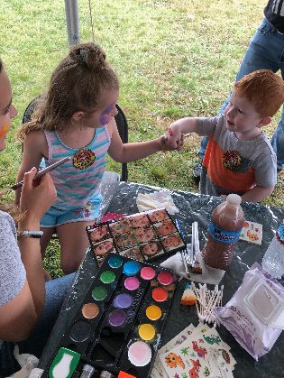 Kids at Facepainting Table