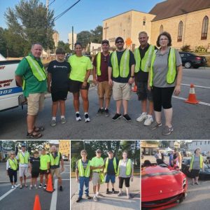 Collage of Photos of the Lemont Lions helping at the Lemont Legends Cruise Nights