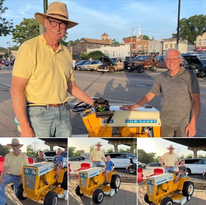 Four photos of our winning tractor, including the owner and sponsor