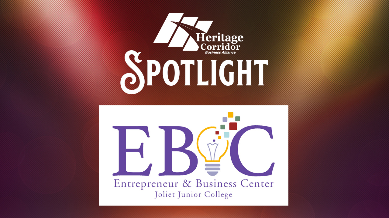 HCBA Spotlight Graphic featuring logo for JJC's Entrepreneur & Business Center