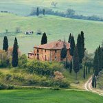 Rural countryside,  landscape in Tuscany region of Italy