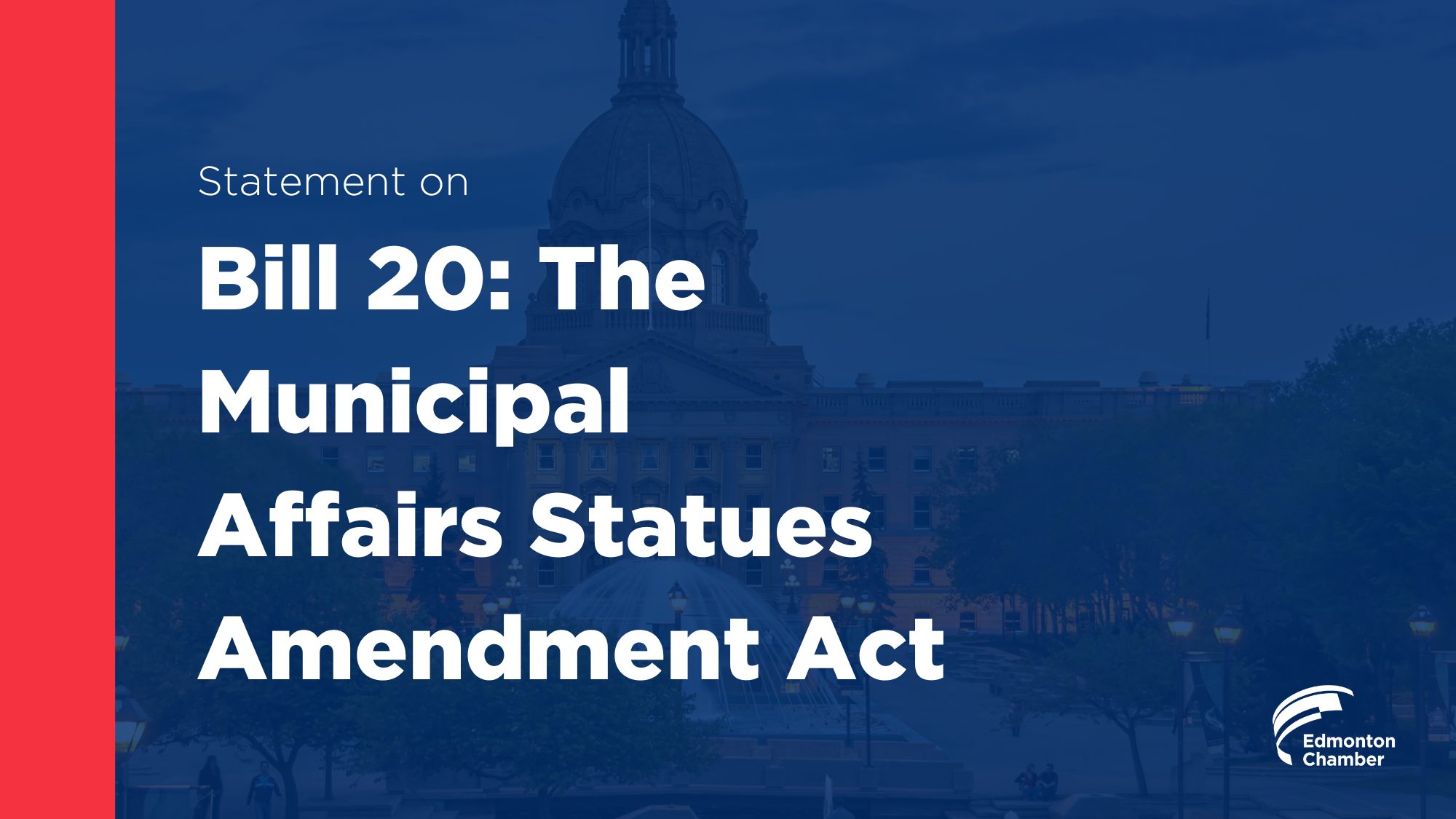 Statement on Bill 20 The Municipal Affairs Statues Amendment Act (1)