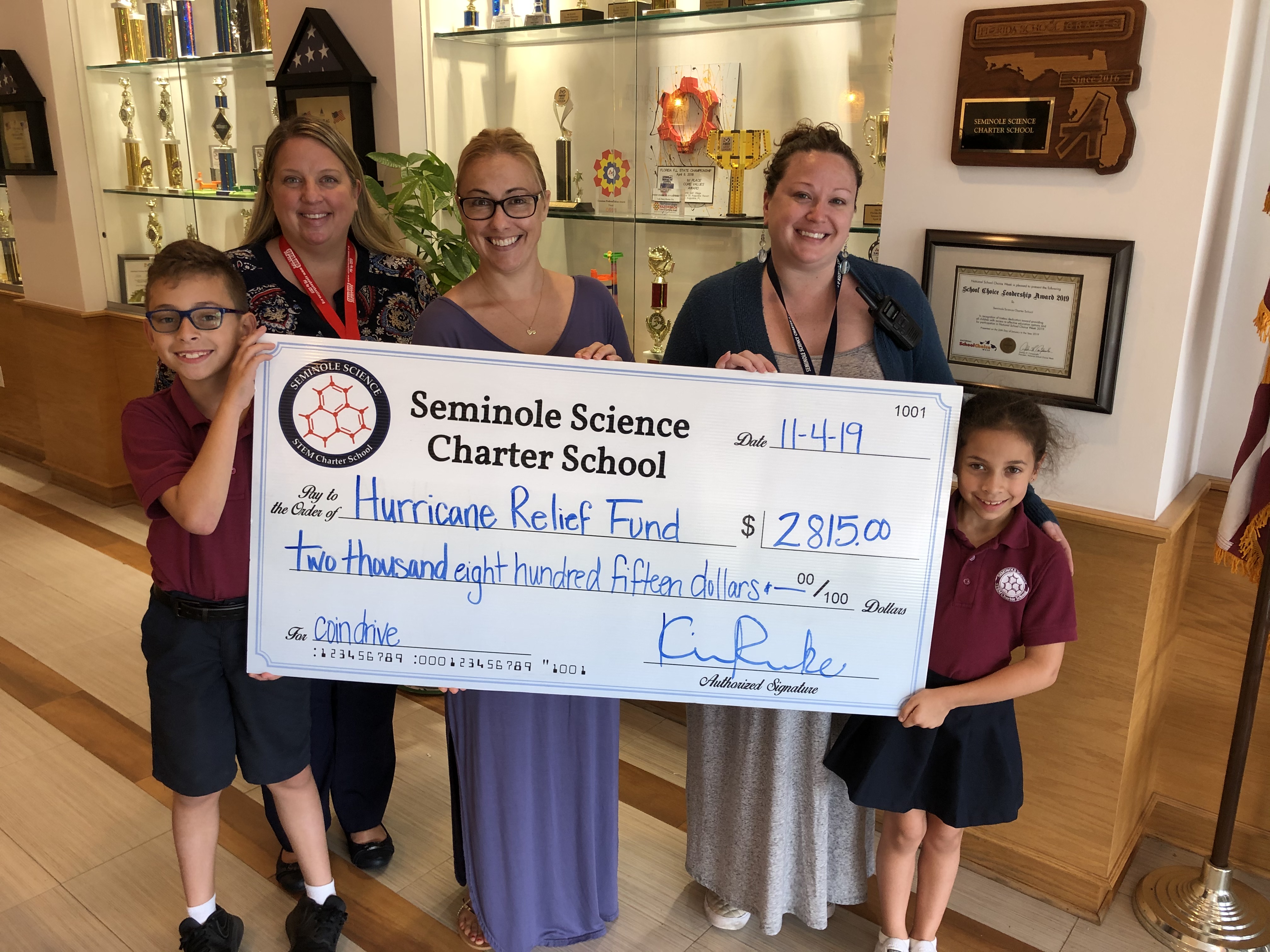 Seminole Science Charter Students raise over 2K for Bahamas Relief