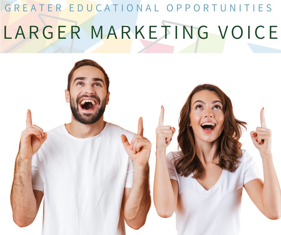 Greater education larger marketing